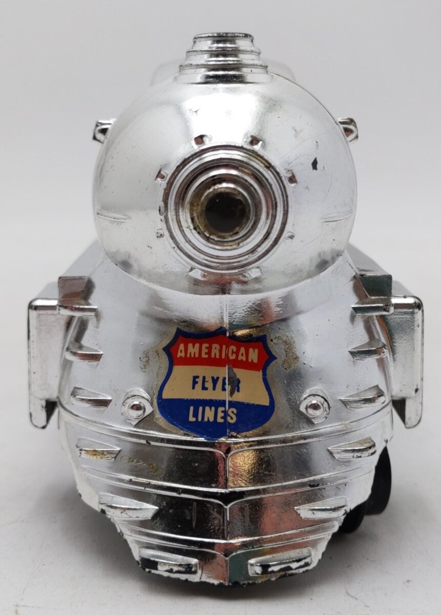 American Flyer 356 Vintage S Silver Bullet 4-6-2 Steam Loco & Tender-Chrome VG