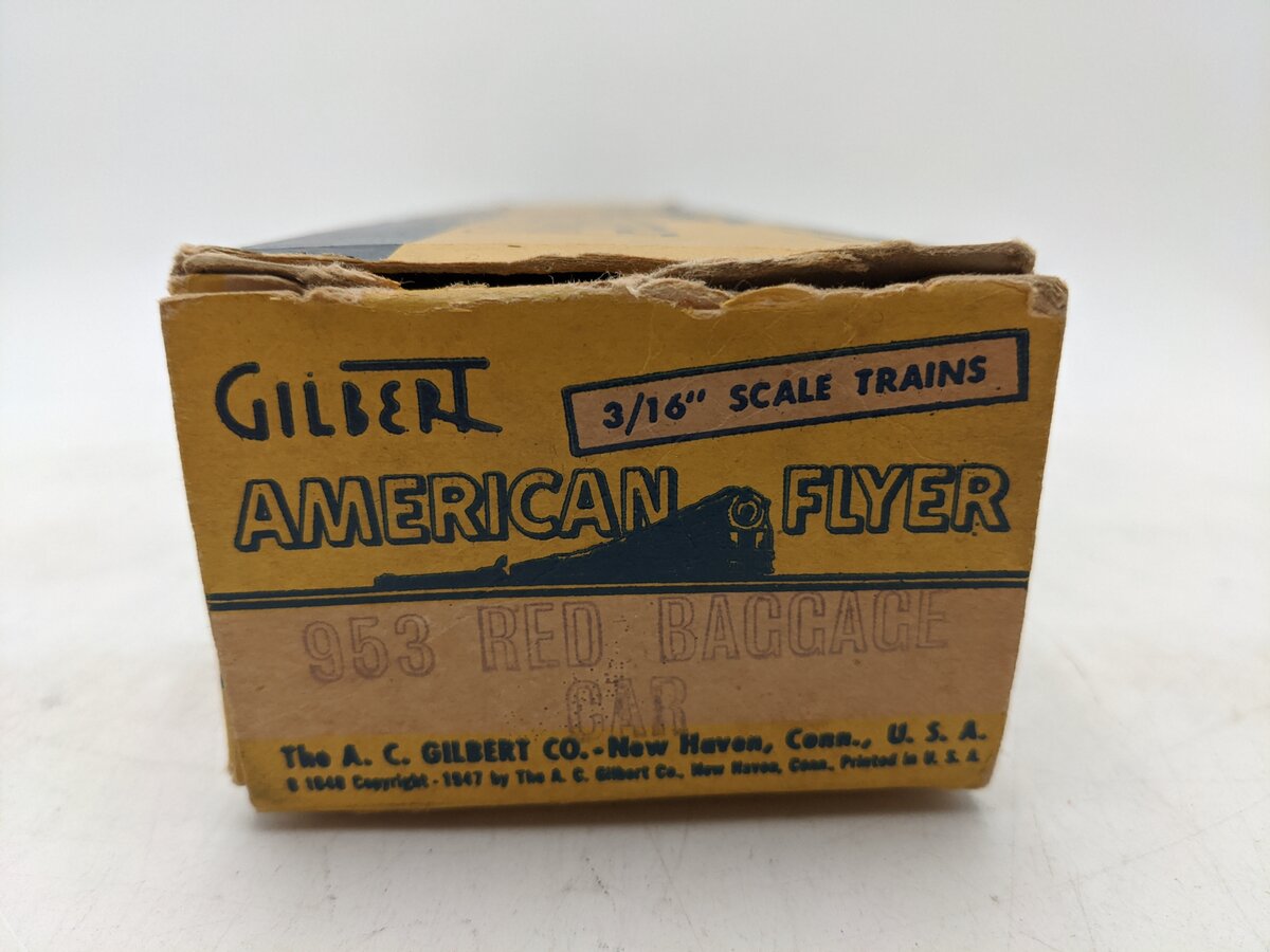 American Flyer 953 VIntage S Niagra Falls Heavyweight Combo Car w/Silhouettes VG/Box