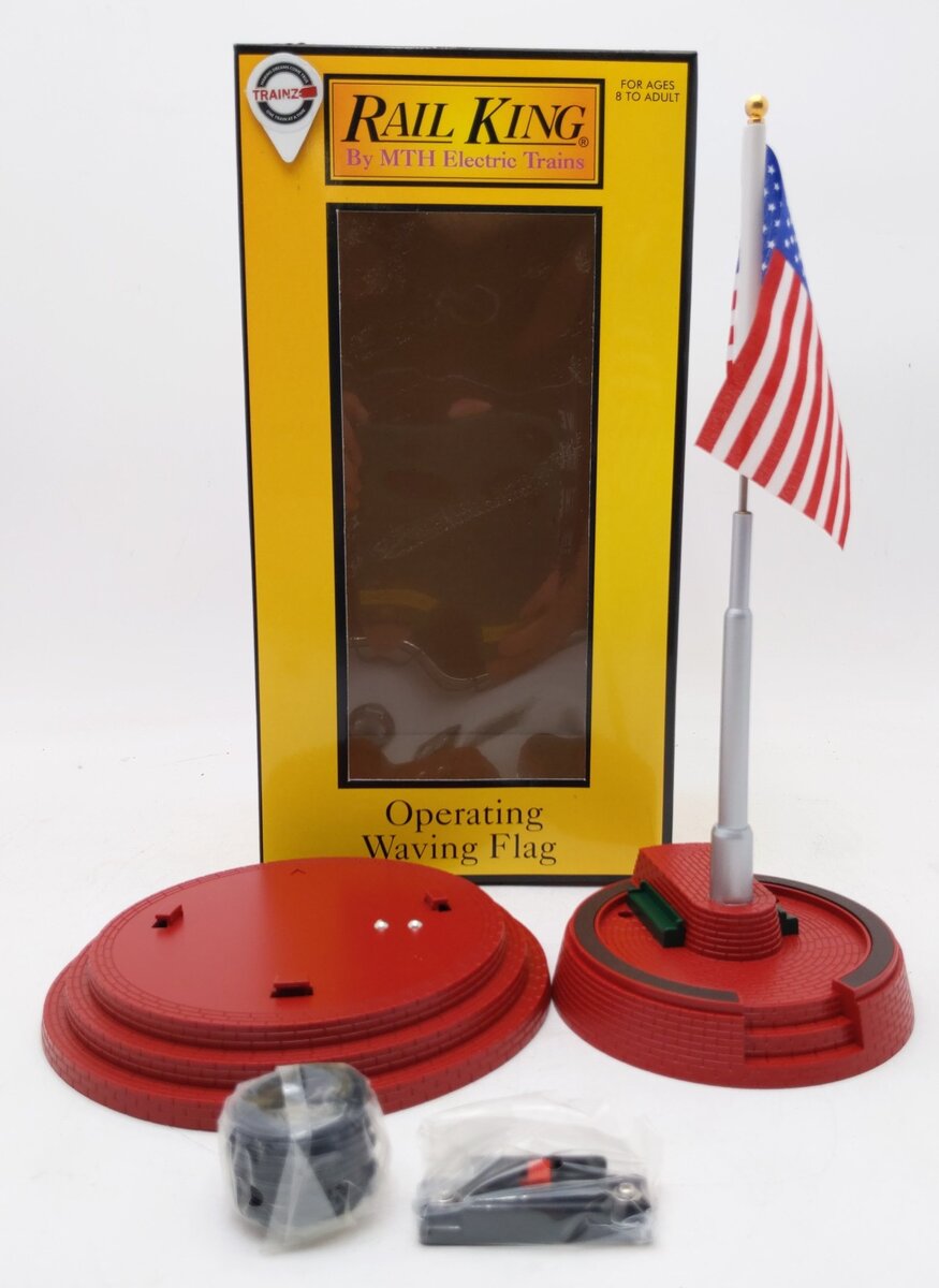 MTH 30-9103 O Scale Operating American Waving Flag LN/Box