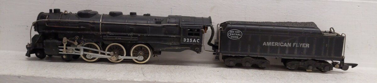 American Flyer 325AC Vintage S New York Central 4-6-4 Steam Locomotive & Tender VG