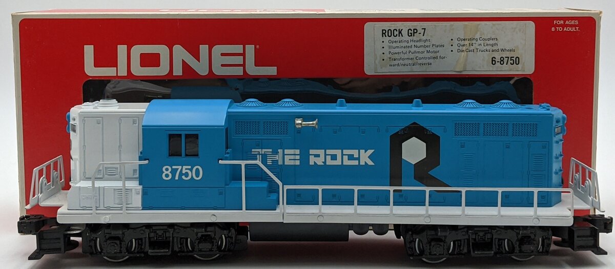Lionel 6-8750 O Gauge Rock Island GP7 Powered Diesel Locomotive EX/Box