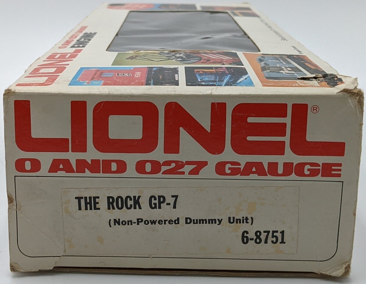 Lionel 6-8751 O Gauge The Rock GP-7 Dummy Diesel Locomotive #8751 EX/Box