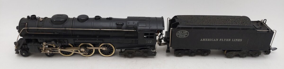 American Flyer 322 Vintage S NYC 4-6-4 Hudson Steam Locomotive & Tender VG