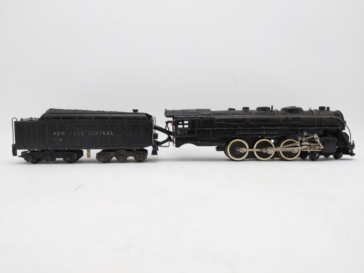 American Flyer 322 Vintage S NYC 4-6-4 Hudson Steam Locomotive & Tender VG
