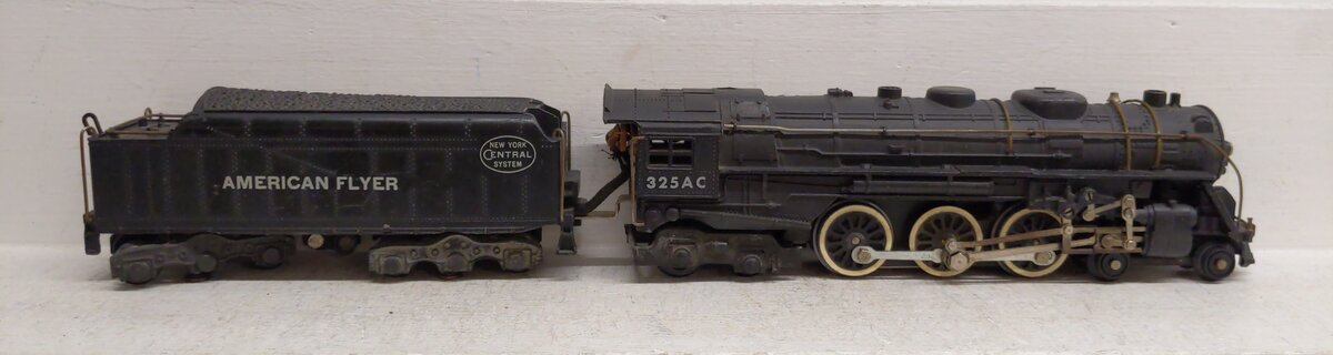 American Flyer 325AC Vintage S New York Central 4-6-4 Steam Locomotive & Tender VG