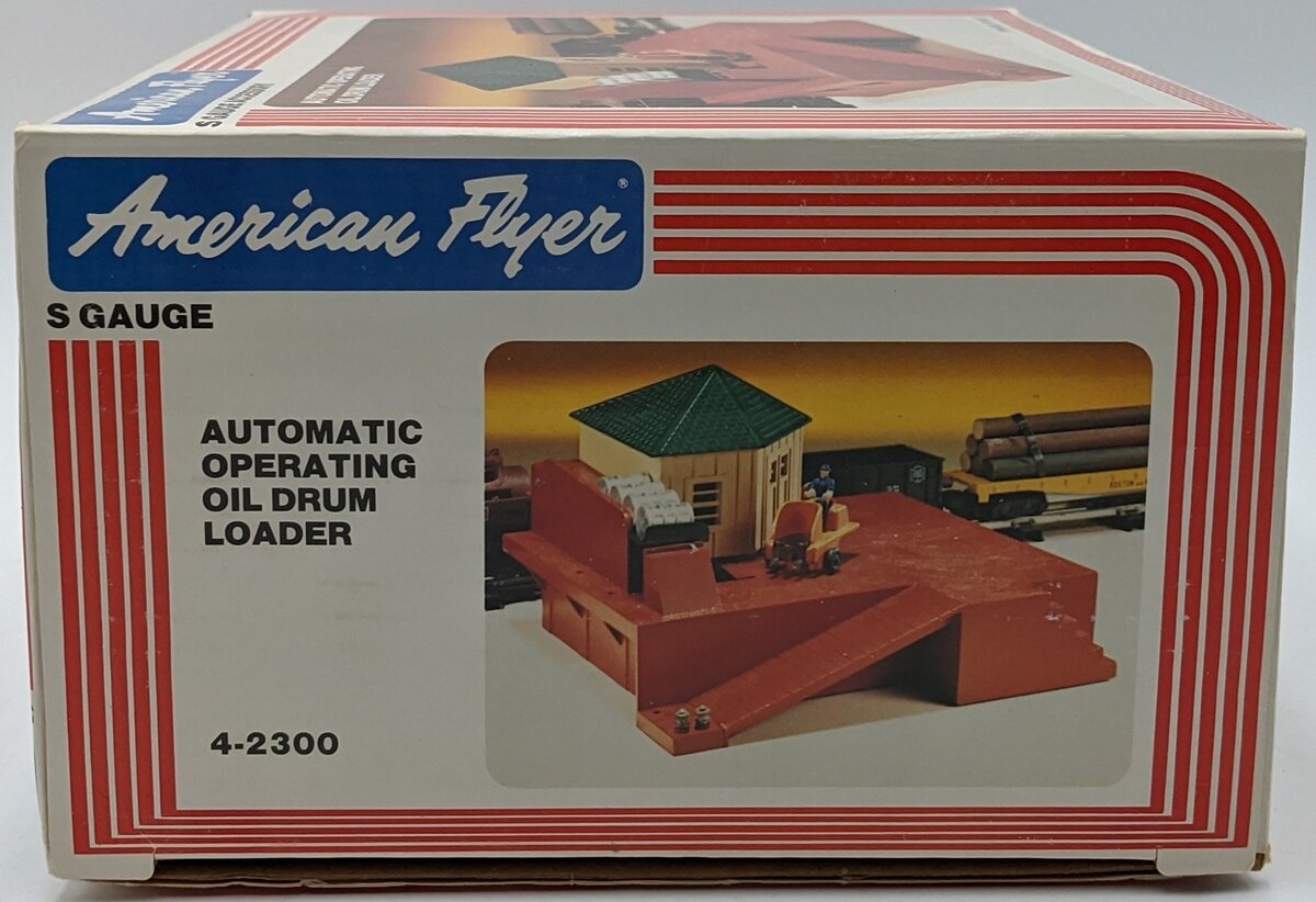 American Flyer 4-2300 S Scale Operating Oil Drum Loader NIB