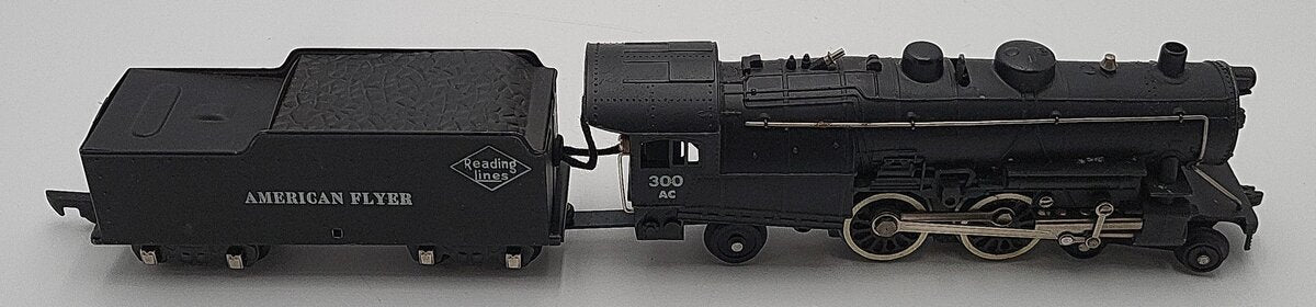 American Flyer 300 Vintage S Reading 4-4-2 Atlantic Steam Locomotive & Tender VG