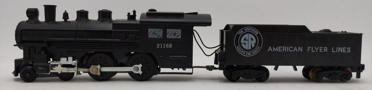 American Flyer 21168 Vintage S Gauge Southern 4-4-0 Steam Locomotive & Tender EX