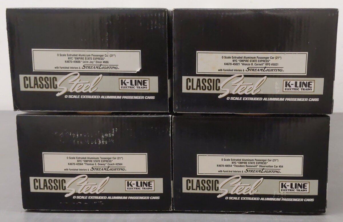 K-Line K4670B O NYC Empire State Express 21" Passenger Cars (Set of 4) EX/Box