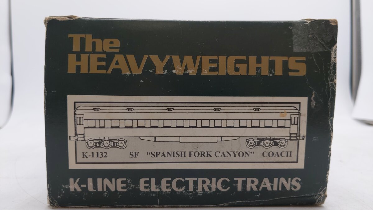 K-Line K1132 O Santa Fe "Spanish Fork Canyon" 18" Heavyweight Coach Car #1132 EX/Box