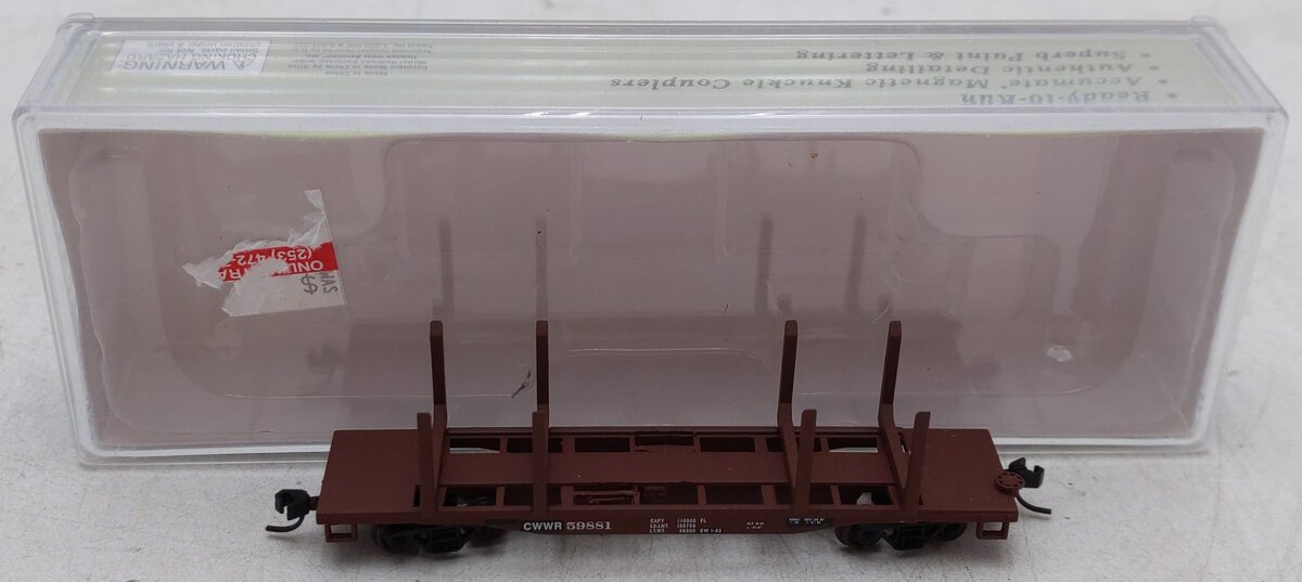 Walthers 932-8862 N Scale Chehalis Western Railroad Logging Flatcar #59881 EX/Box