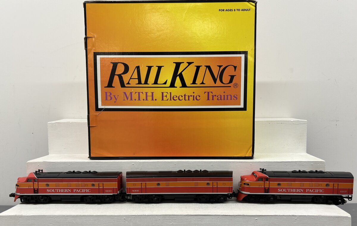 MTH 30-2386-1 Southern Pacific F-3 ABA O Gauge Diesel Train Set w/PS 2.0 EX/Box