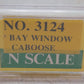 Model Power 3124 N Scale Union Pacific Bay Window Caboose EX/Box