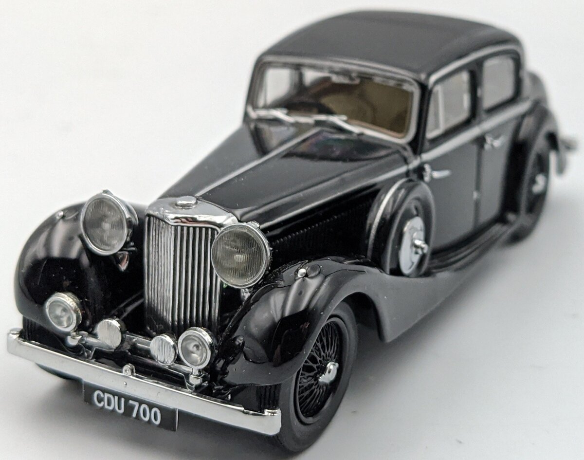 Oxford Diecast 76JSS002 Black SS Jaguar 2.5 Litre Saloon Diecast Model LN
