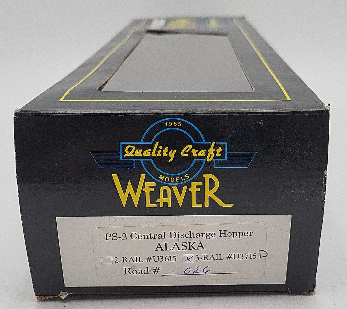 Weaver U3715D O Alaska PS-2 Central Discharge Hopper #026 (3-Rail) LN/Box