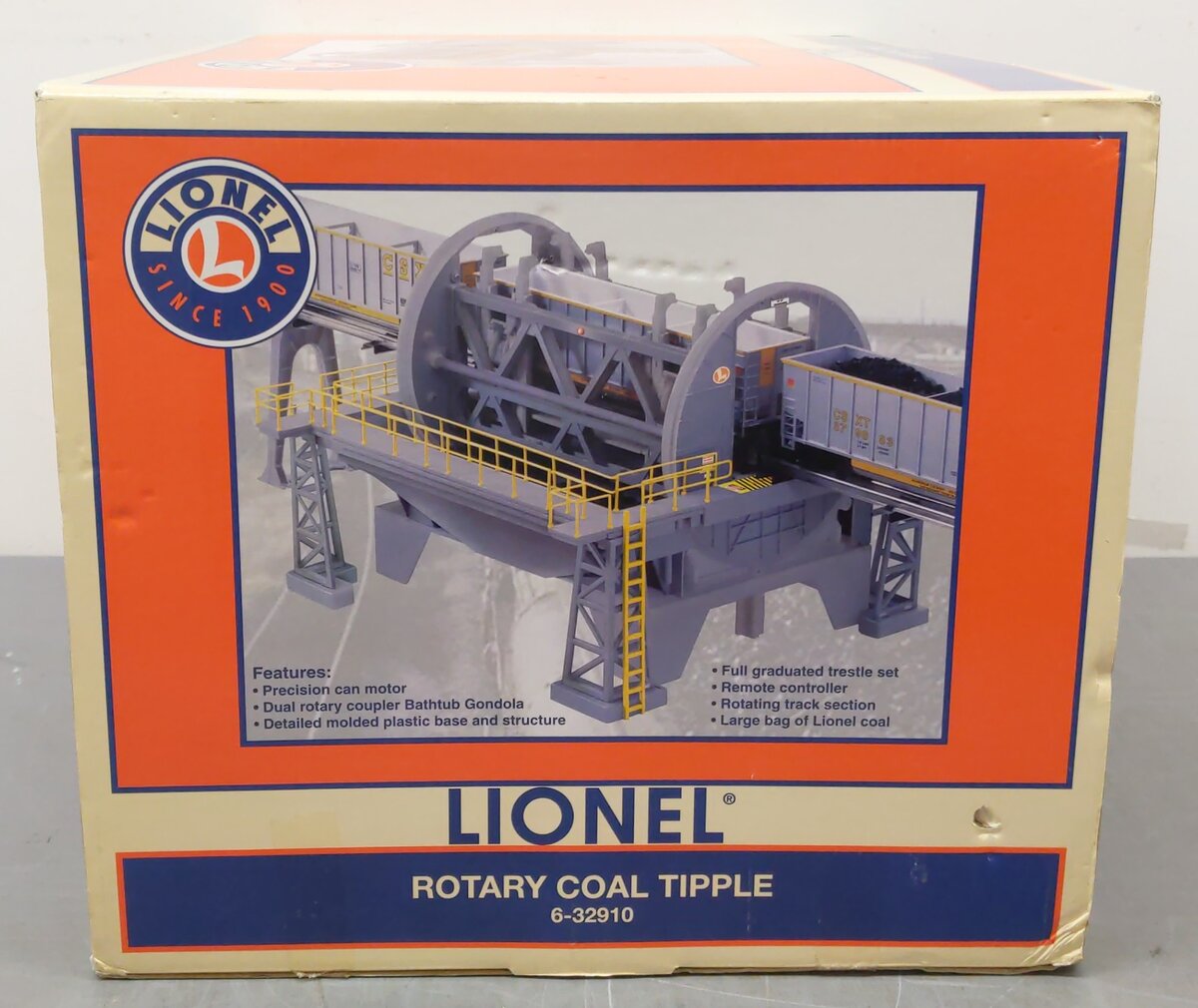 Lionel 6-32910 O Gauge Rotary Coal Dumper Tipple with Bathtub Gondola LN/Box