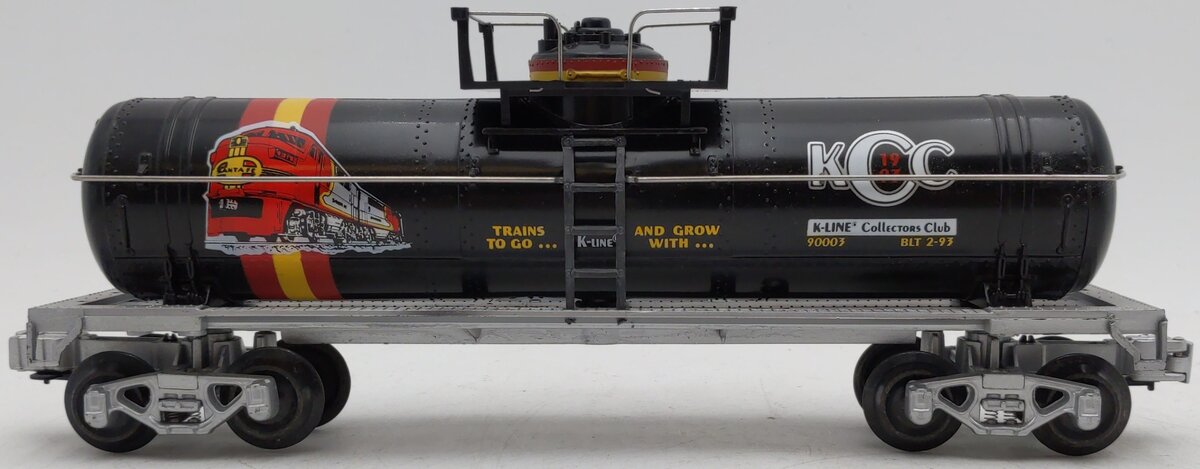 K-Line K90003 O Gauge K-Line Collectors Club Black Single Dome Tank Car EX