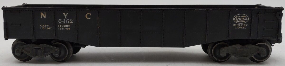 Lionel 6462 Vintage O New York Central Black Gondola VG