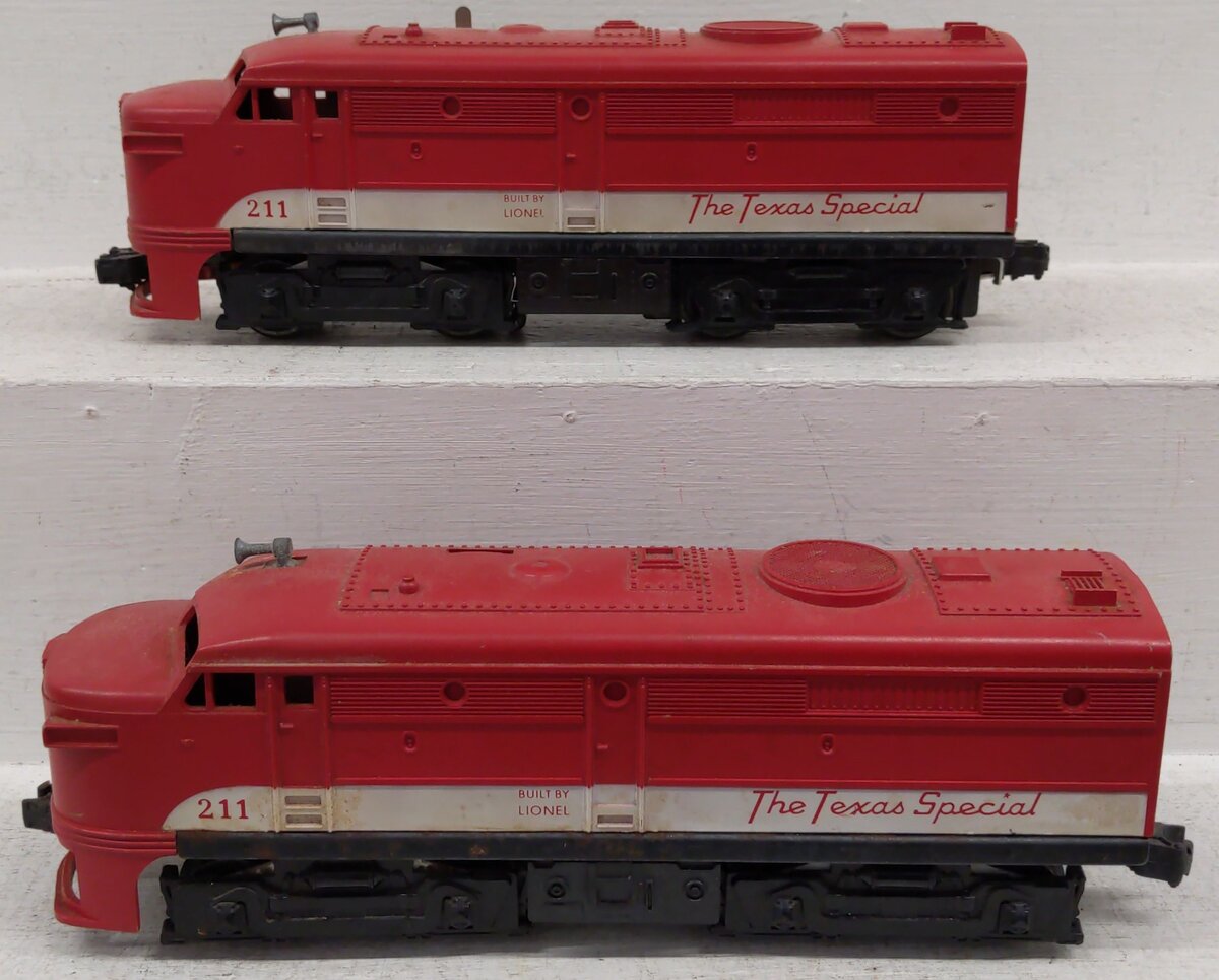 Lionel 211 Vintage O Texas Special AA Diesel Set VG