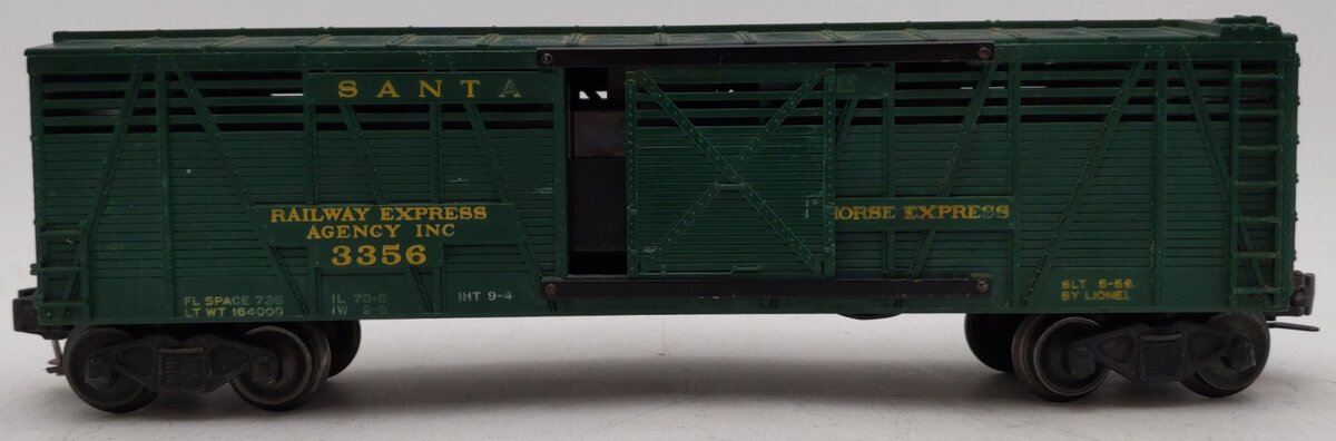 Lionel 3356 Vintage O Santa Fe Operating Horse Car EX