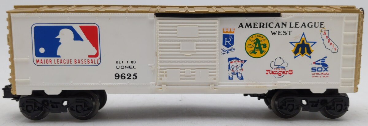 Lionel 6-9625 O Gauge American League Baseball Boxcar EX
