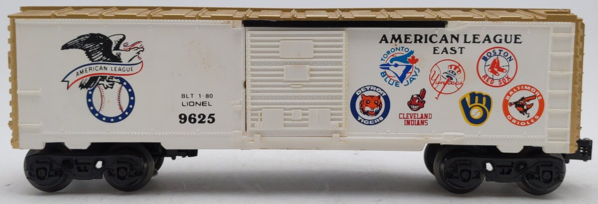 Lionel 6-9625 O Gauge American League Baseball Boxcar EX