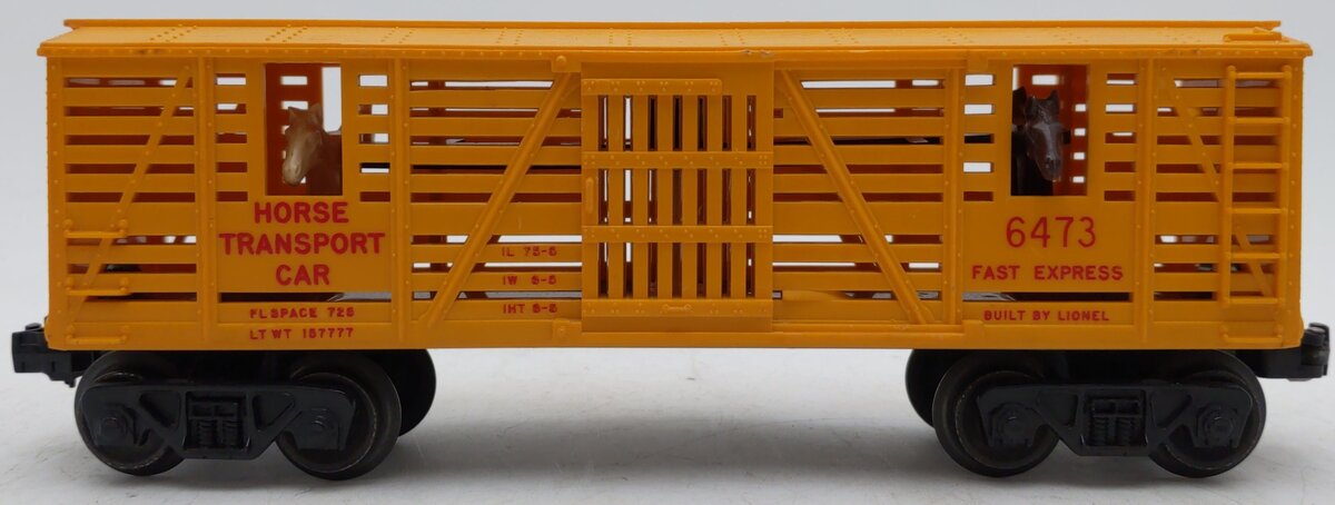 Lionel 6473 Vintage O Operating Horse Car - Red Lettering VG