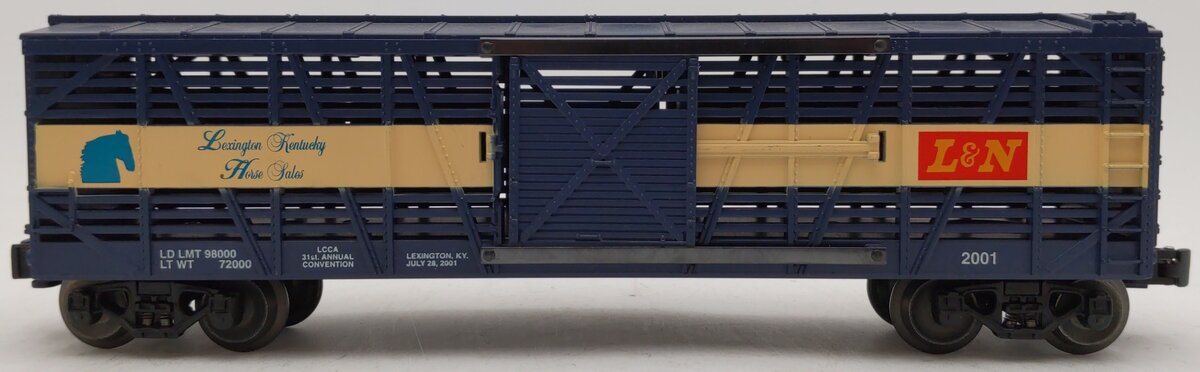 Lionel 6-52244 O Gauge L&N Lexington Kentucky Horse Sales Cattle Car #2001 EX