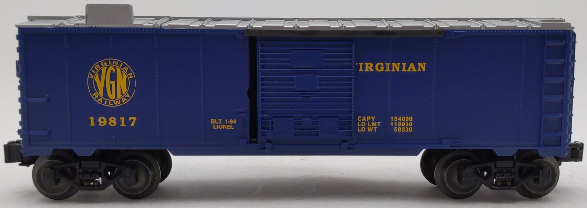 Lionel 6-19817 O Gauge Virginian Operating Ice Car EX