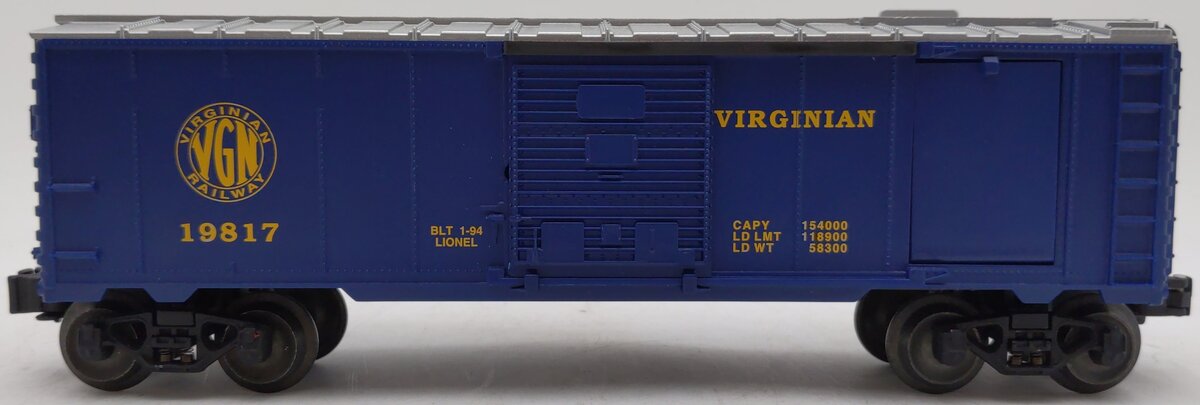 Lionel 6-19817 O Gauge Virginian Operating Ice Car EX