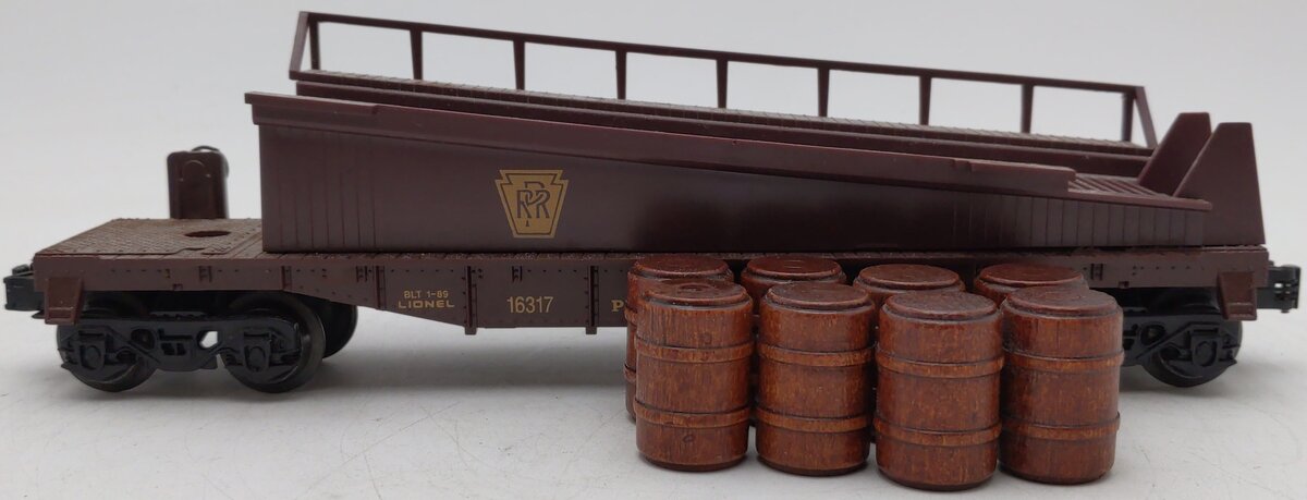 Lionel 6-16317 O Gauge Pennsylvania Barrel Ramp Car #16317 EX
