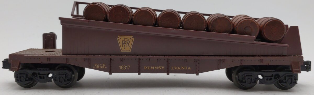 Lionel 6-16317 O Gauge Pennsylvania Barrel Ramp Car #16317 EX