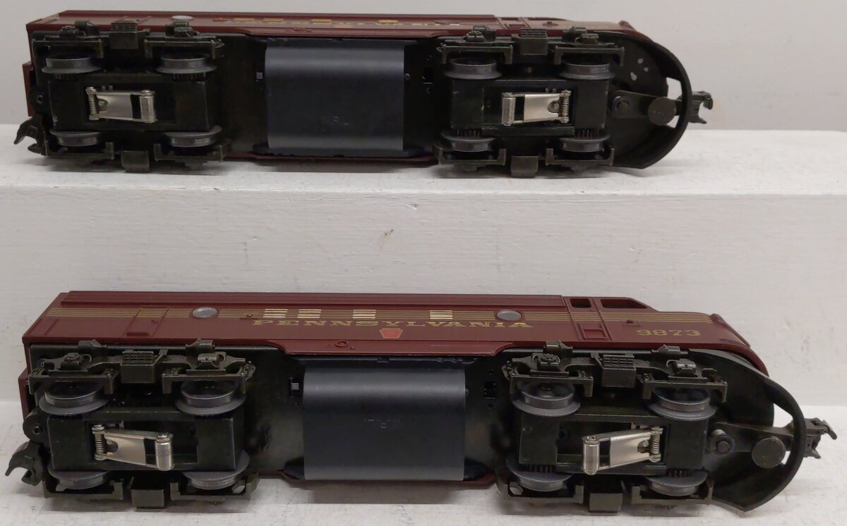 Williams 4305 O Pennsylvania F7 AA Tuscan Red Diesel Locomotives #9682/9873 EX