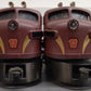 Williams 4305 O Pennsylvania F7 AA Tuscan Red Diesel Locomotives #9682/9873 EX