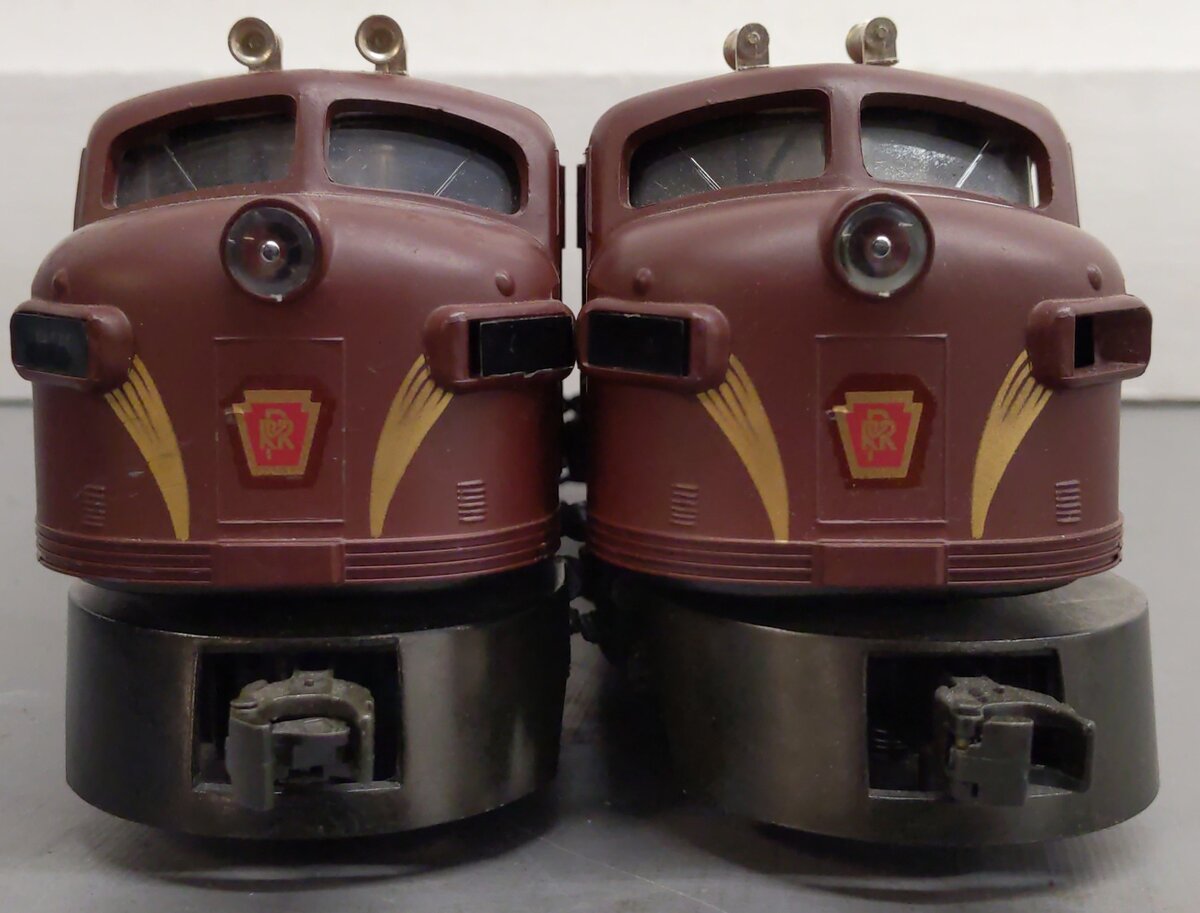 Williams 4305 O Pennsylvania F7 AA Tuscan Red Diesel Locomotives #9682/9873 EX