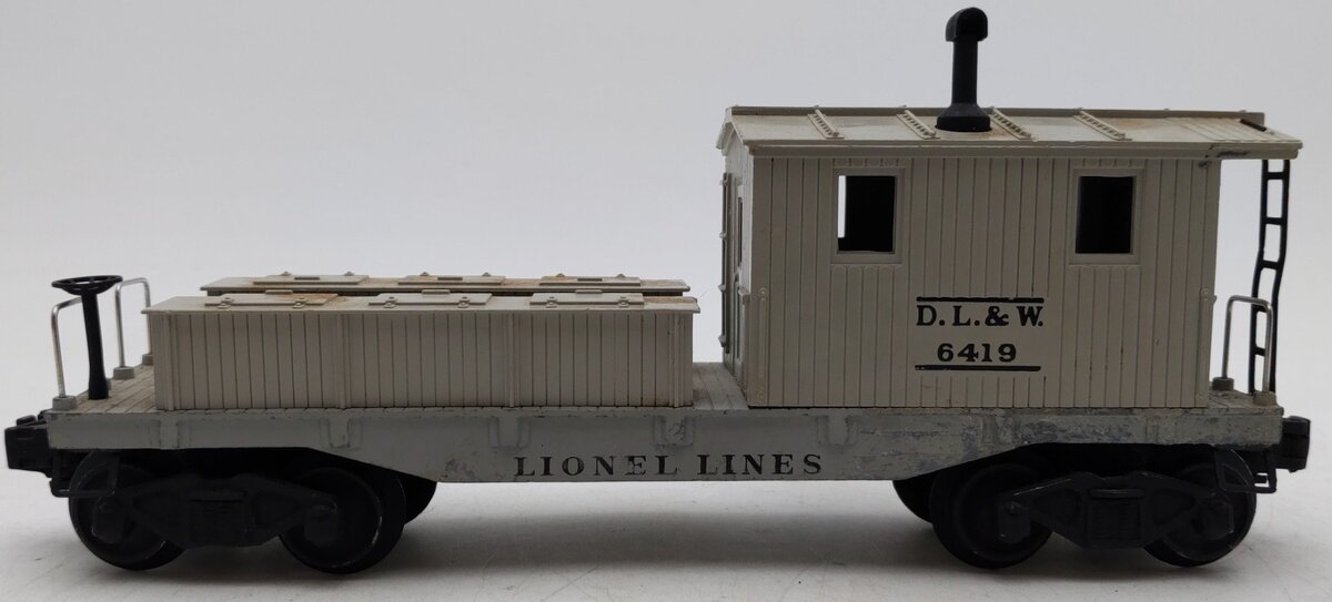Lionel 6419 Vintage O DL&W Gray Work Caboose EX