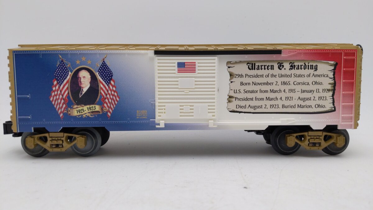 Lionel 6-81489 O Gauge USA Presidents Warren G. Harding Boxcar EX