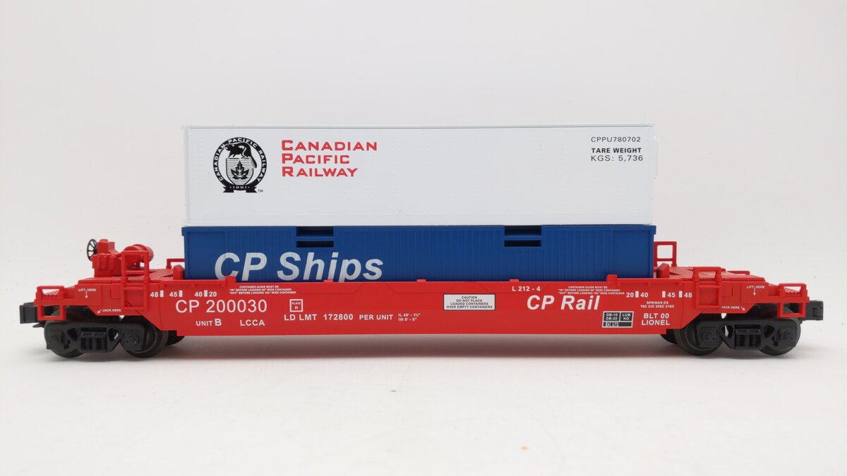 Lionel 6-52195 O Gauge Canadian Pacific LCCA Double Stack 2000 EX