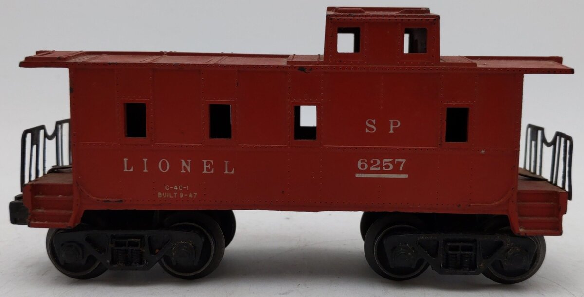 Lionel 6257 Vintage O Gauge Tuscan Southern Pacific Style Caboose #6257 VG