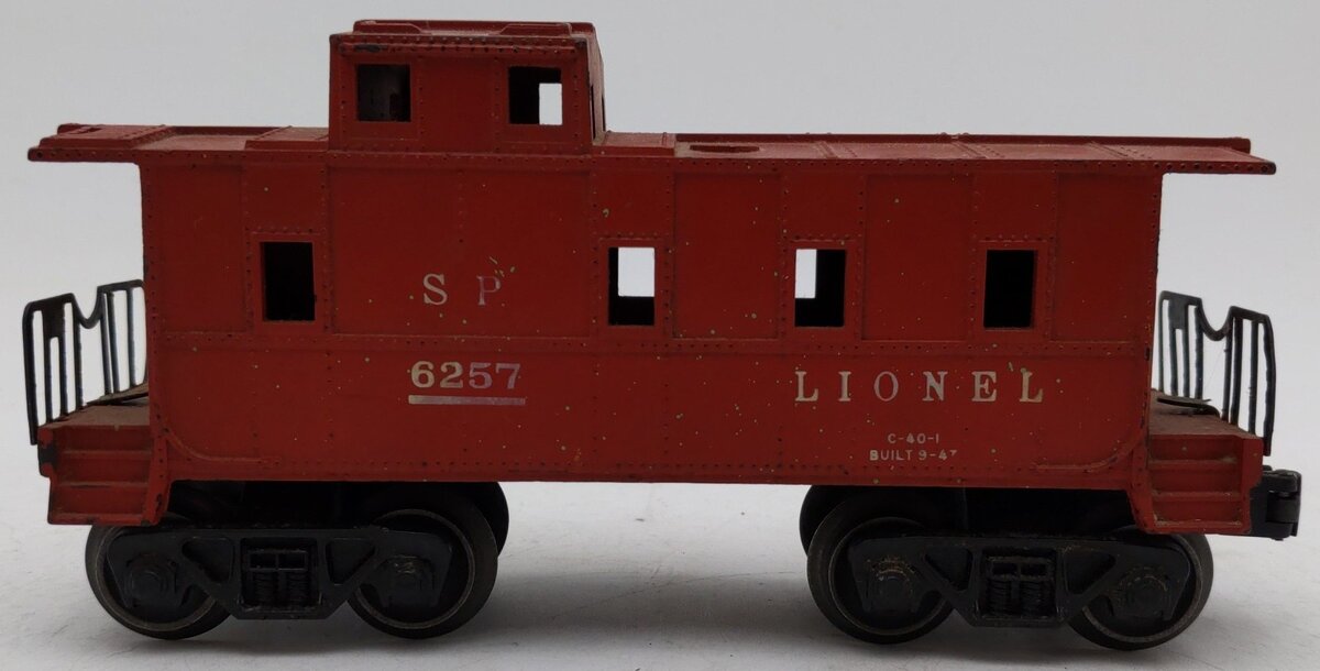 Lionel 6257 Vintage O Gauge Tuscan Southern Pacific Style Caboose #6257 VG