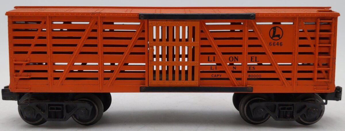 Lionel 6646 Vintage O Orange Stock Car VG