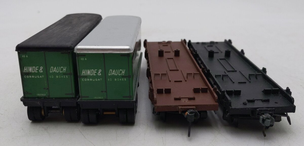 Generic HO Scale Monon Fla Cars W/ Trailers #7560 #7568 [2] EX