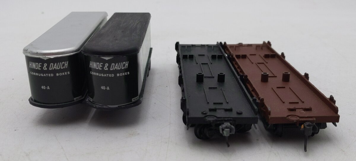 Generic HO Scale Monon Fla Cars W/ Trailers #7560 #7568 [2] EX