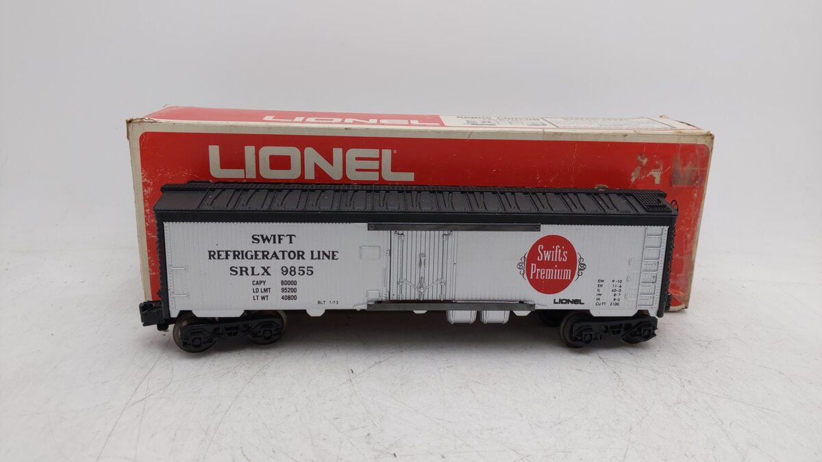 Lionel 6-9855 O Gauge Swift Billboard Reefer Car EX/Box