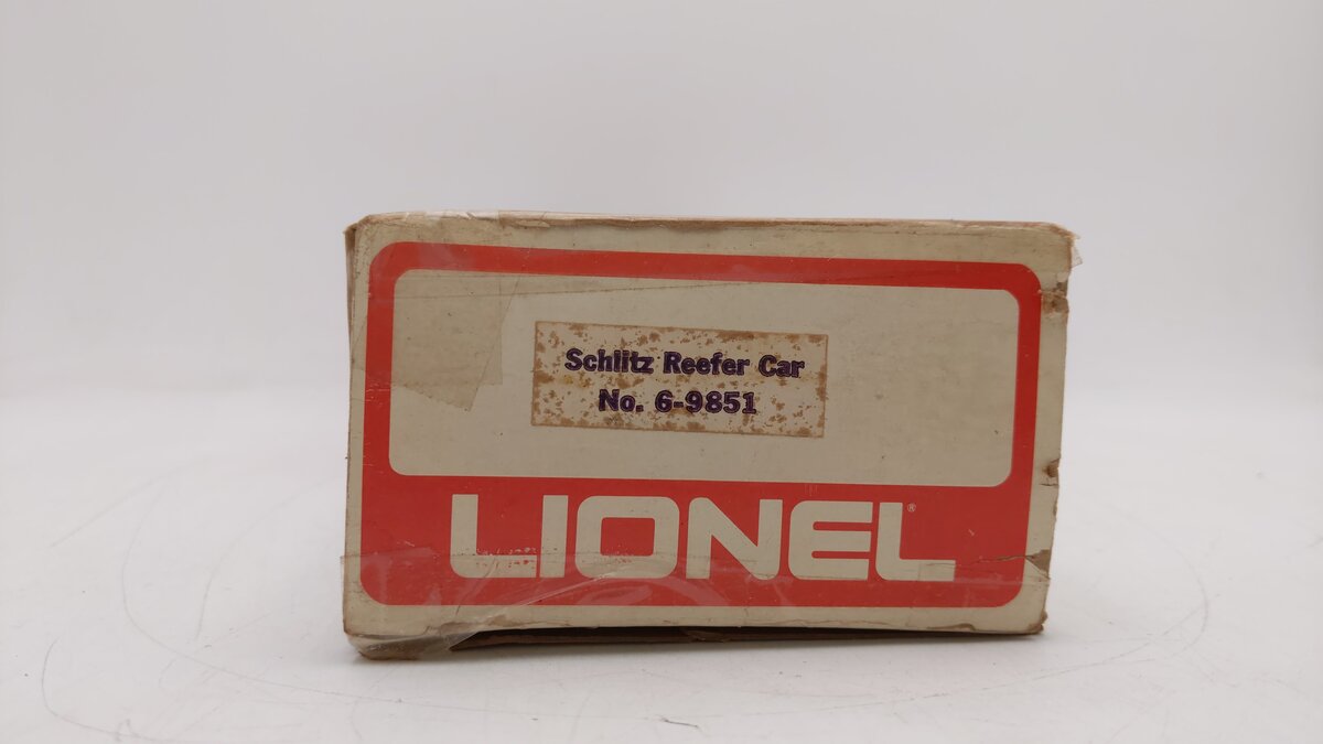 Lionel 6-9851 O Gauge Schlitz Billboard Reefer Car #9851 EX/Box