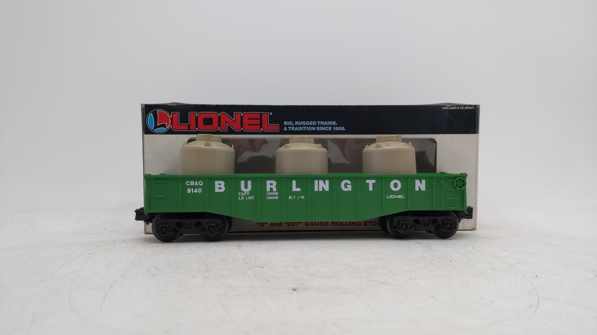 Lionel 6-9140 O Gauge Burlington Gondola EX/Box