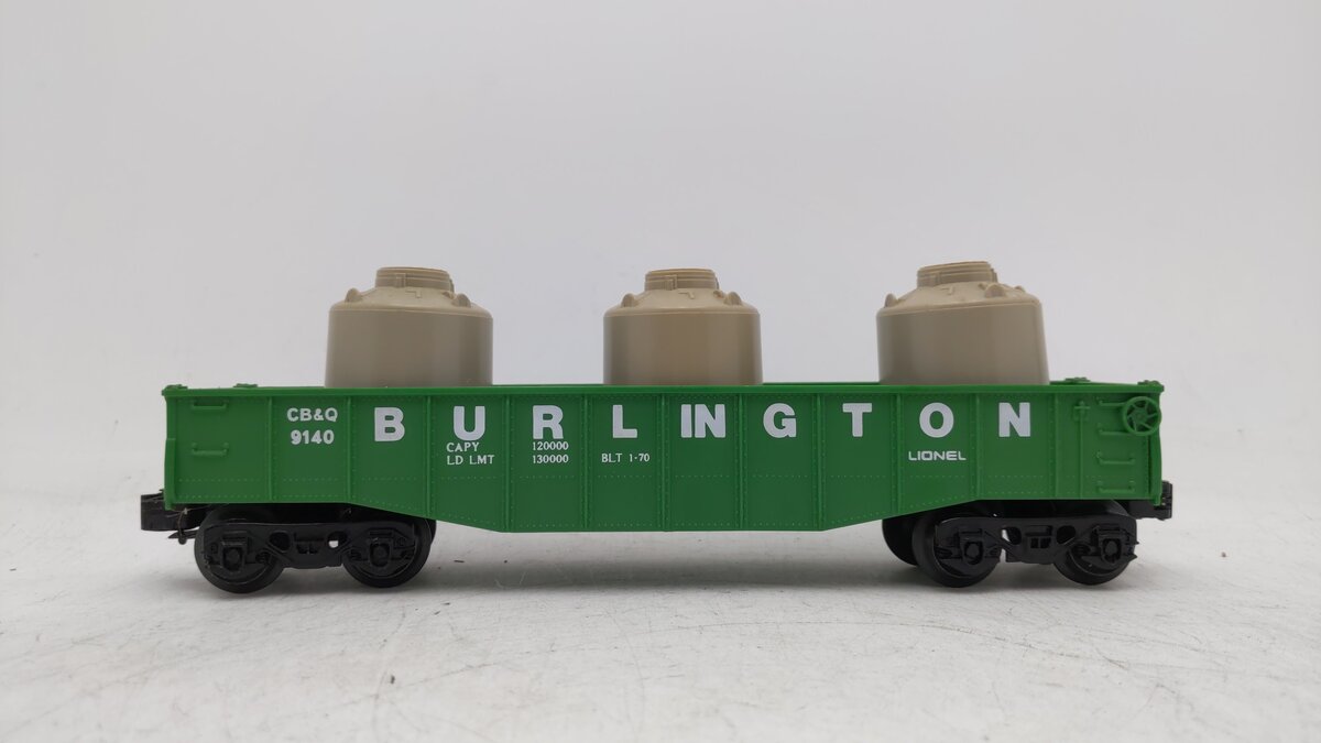 Lionel 6-9140 O Gauge Burlington Gondola EX/Box