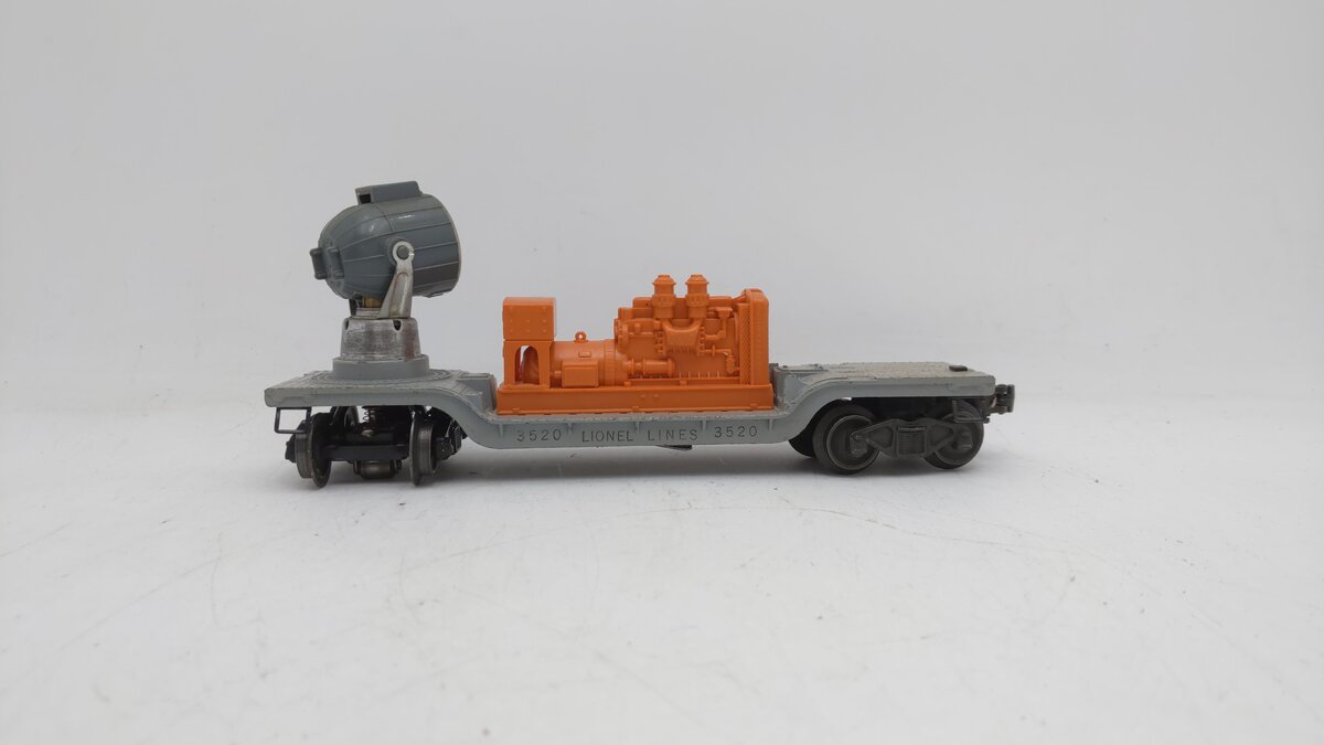 Lionel 3520 Vintage O Lionel Lines Rotating Operating Searchlight Car VG