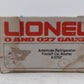 Lionel 6-5707 O Gauge American Refrigerator Transit Co. Woodside Reefer EX/Box