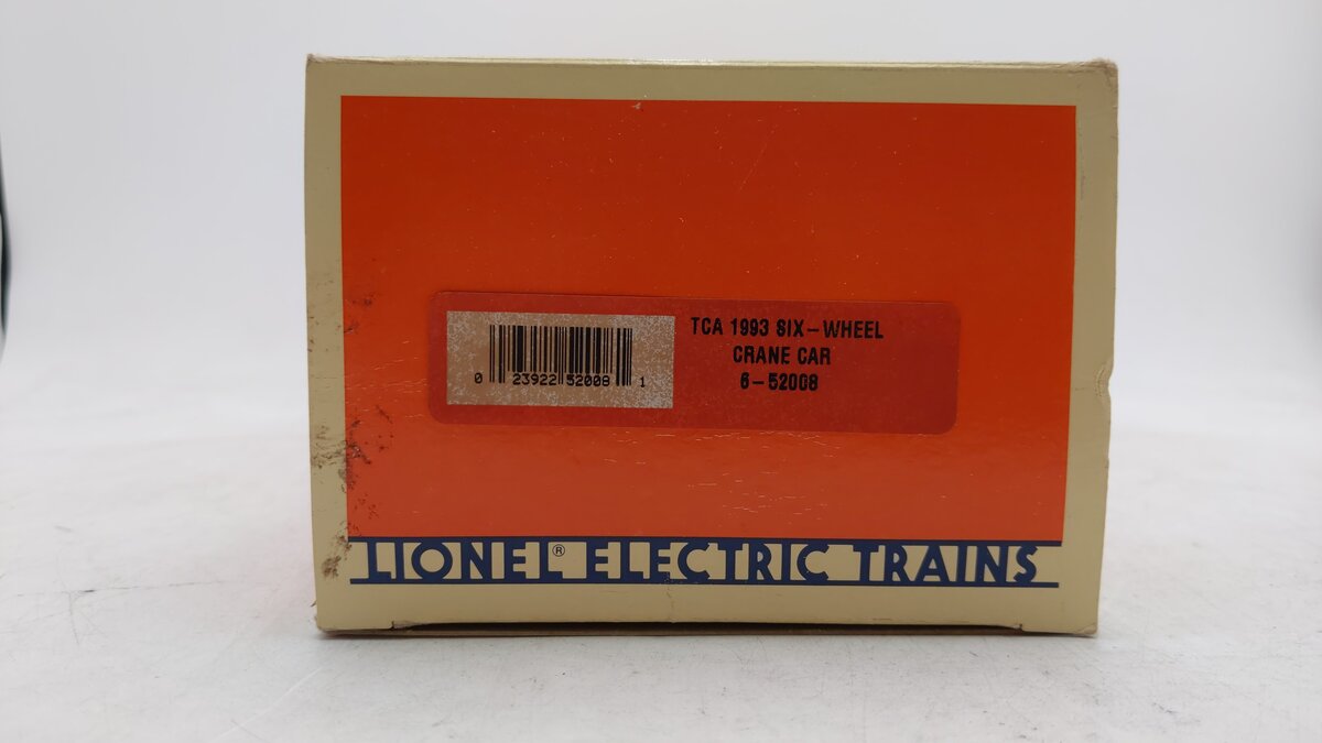 Lionel 6-52008 O Gauge Lionel Lines 6-Wheel Crane Car TCA 1993 EX/Box